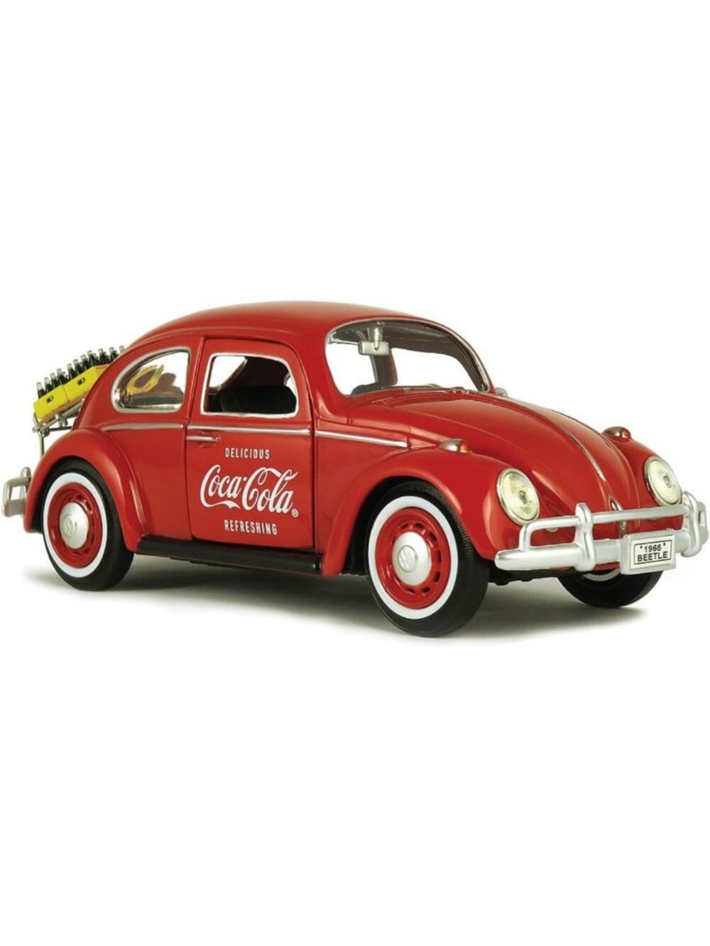 Vintage 1967 Volkswagen Beetle Model with Rear Rack & 2 Bottle Cases